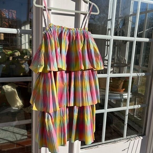 Anthropologie Beatrice B Square Neck Tiered Dress NWT - Picture 14 of 16